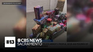 2 arrested as Sacramento police seize 450 pounds of illegal fireworks