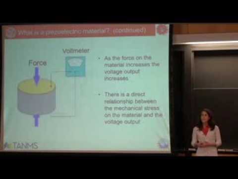 Smart Materials: Introduction to Piezoelectricity lecture by Elizabeth Vanderhoef