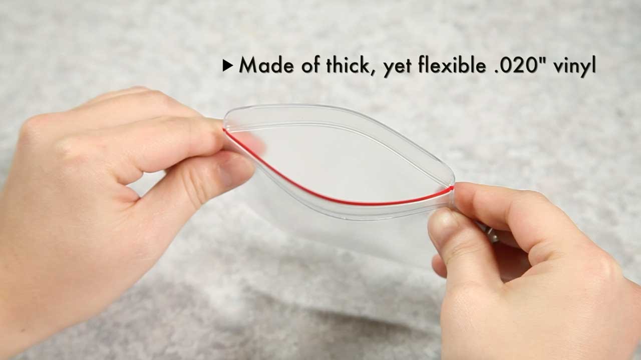 Badge Holders - Vinyl Zip Seal Holder with Key Ring - MARCO