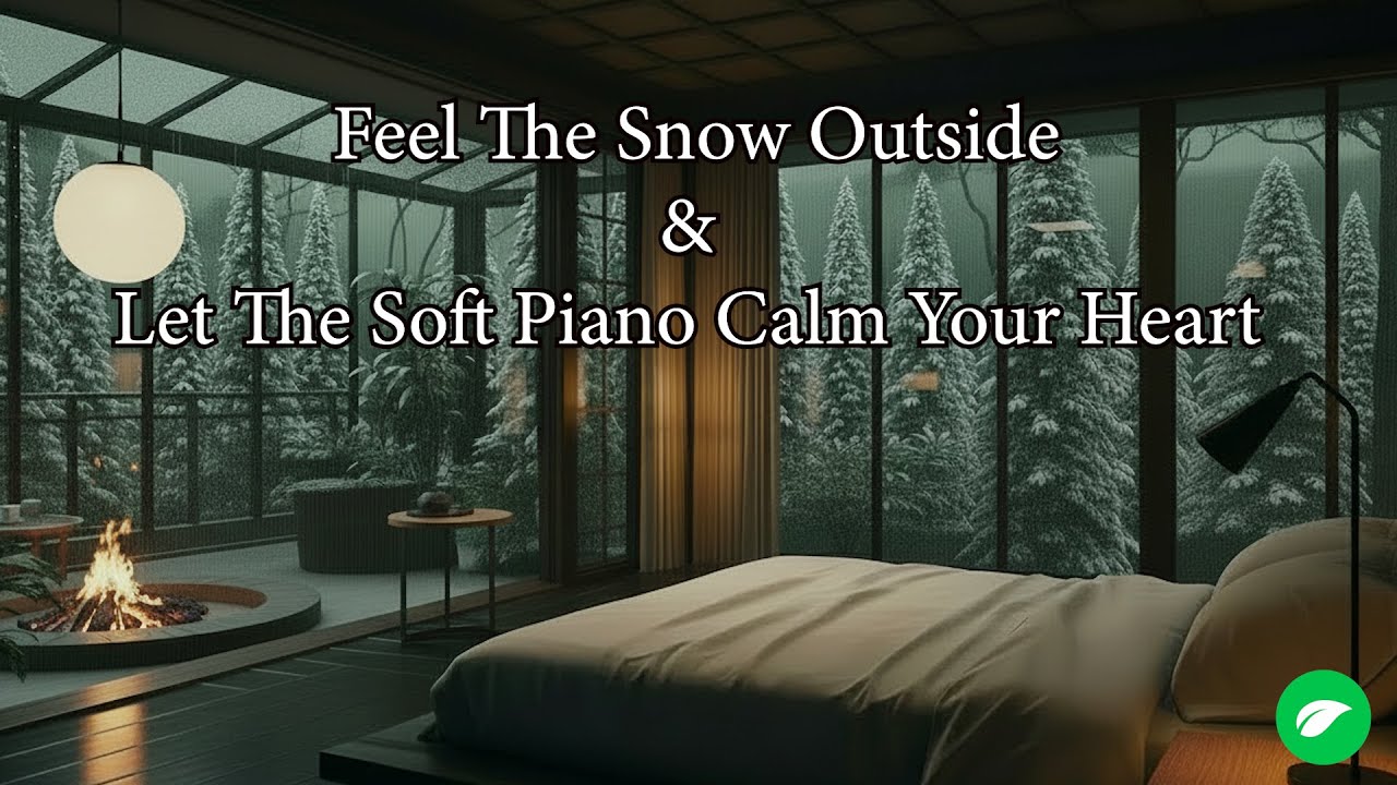 Cozy Piano | Snow Falling Outside with Soft Piano & Winter Calm ( 30 ...