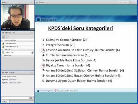 Uzaktaneğitim 2012 KPDS Soru Çözüm Teknikleri Video Dersler