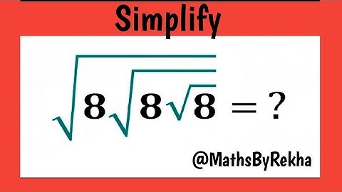 Nice square Root Simplification problem 💯 ll can you solve it? @Mathsbyrekha