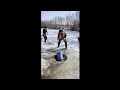 Easy Fishing In Winter From Ice Hole 