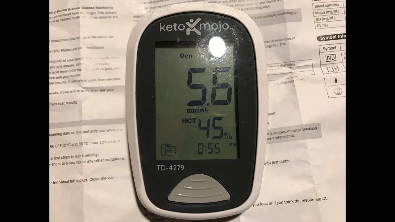 Keto Mojo Readings Chart