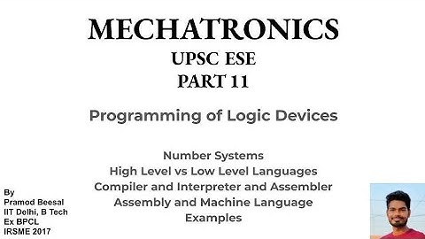 Mechatronics | Part 11 | Basics of microprocessor Programming | Number Systems