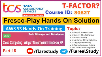 Wings T15 Data Storage and Databases | S3 Hand’s on training | Part-15 | Get Distinction | Topic 1