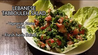 Lebanese TABBOULEH SALAD | Tabouli Salad Recipe.