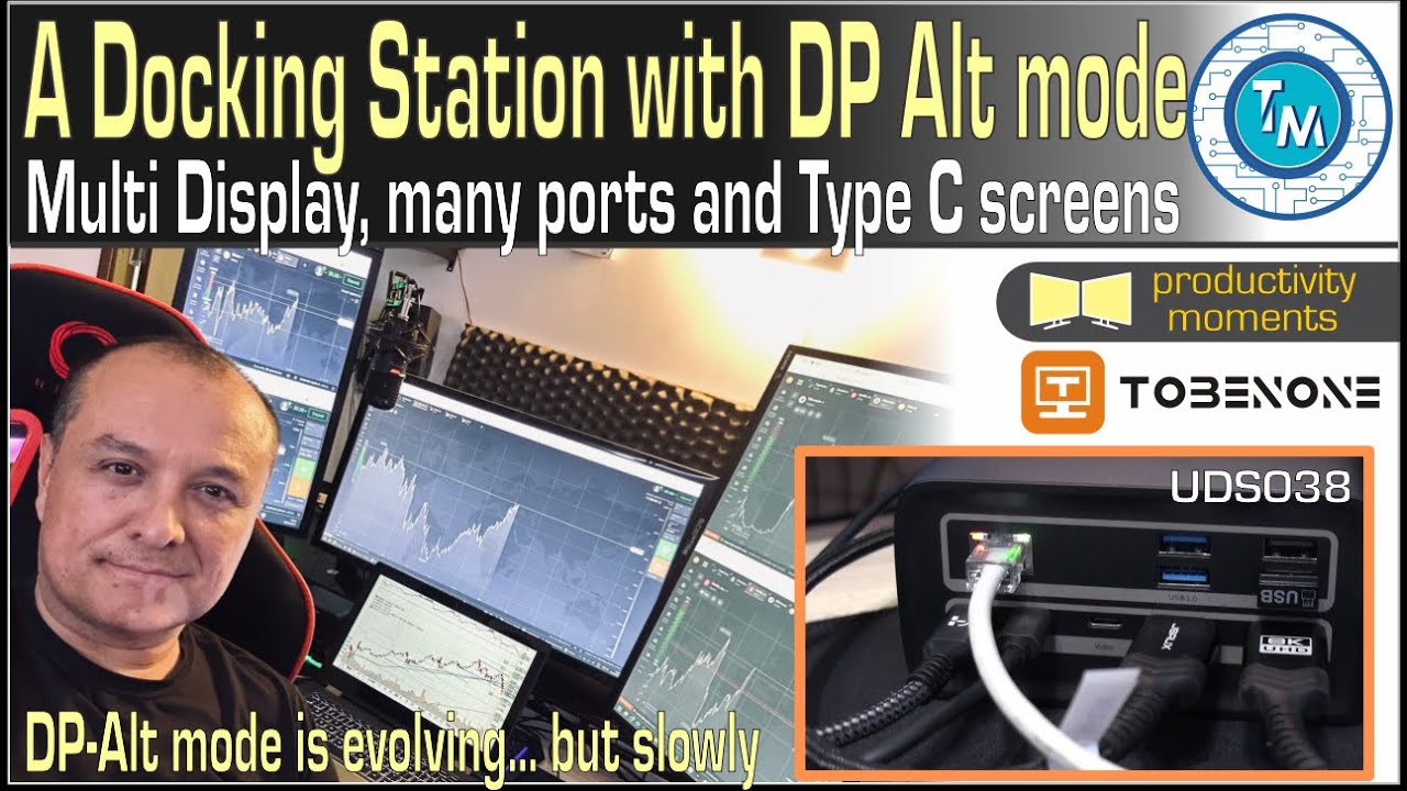 TobenONE Multiple Screens Docking Station (UDS038), DP Alt mode using USB type C, Very functional!