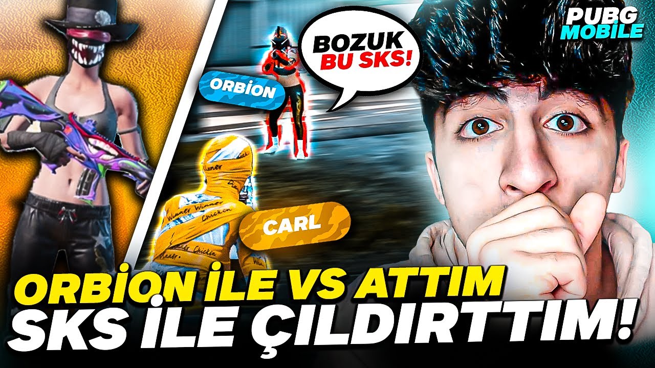 ORBİON İLE VS ATTIM!! SKS İLE ÇILDIRTTIM!! 😱 ( SKS BOZUK DEDİ! ) – PUBG Mobile