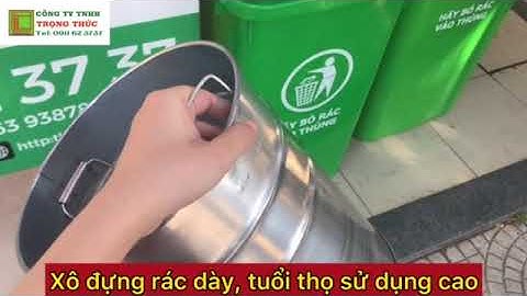 Thùng rác inox gạt tàn thuốc