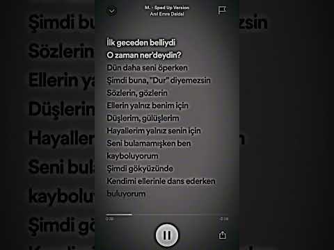 M. Sped up #turkish #song #lyricvideo #spedupsongs