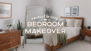 EXTREME BEDROOM MAKEOVER | Minimalist & Aesthetic Bedroom Decorating Ideas 🌥