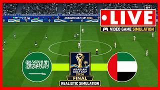 🔴 LIVE: Saudi Arabia vs UAE 🔴 Final Arabian Gulf Cup 2026 ⚽ Video Game Simulation screenshot 5