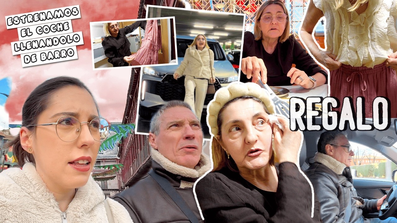 ¿LLENAMOS el COCHE NUEVO de BARRO? 😰 NO era el MEJOR MOMENTO para ir ALLI 🏰  REGALO 🎁 | LorenaAndCia