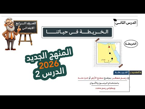 الخريطة فى حياتنا الصف الرابع الدرس الثاني  الخريطة فى حياتنا الصف الرابع الدرس الثاني