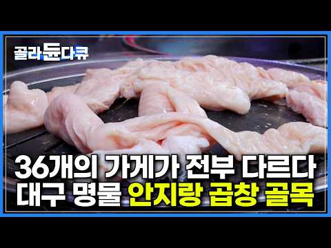모두 같은 공장에서 받은 <strong>재료</strong>. 그런데 맛은 다르다! <strong>대구</strong> 안지랑 곱창골목｜대구의 대표 먹거리 골목｜곱창 한입 먹기까지 1시간의 손질과 5번의 세척｜곱창 막창｜극한직업｜#골라듄다큐