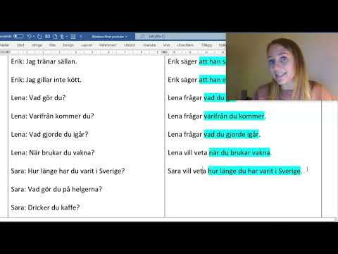 Video: I indirekt tal rapportera verb?