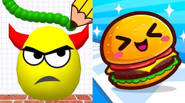 Draw To Smash vs Food Run - Satisfying ASMR Gameplay All Update Levels