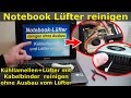 Notebook Lüfter + Lamellen reinigen ohne Ausbau - nur Klappe aufschrauben