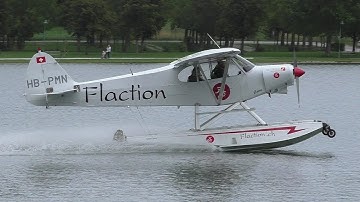 Seaplane Meeting Stubenbergsee | Piper PA-18-150 Super Cub takeoff and touch & go
