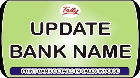 How to Maintain Bank Ledger Display name and Print name  Different in tally ERP 9 | nict