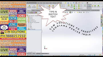 SOLIDWORKS tutorial for Beginners text command| text in SOLIDWORKS