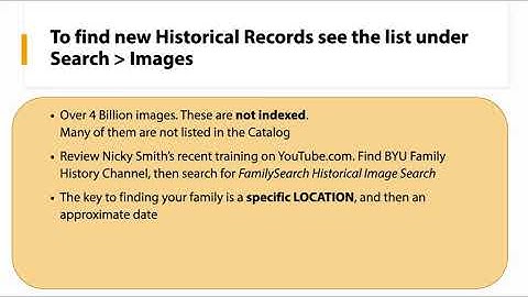 Accessing New Records on FamilySearch by Ann Tanner