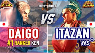 SF6 🔥 Daigo (#1 Ranked Ken) vs Itazan (Marisa) & Yas (Ryu) 🔥 SF6 High Level Gameplay