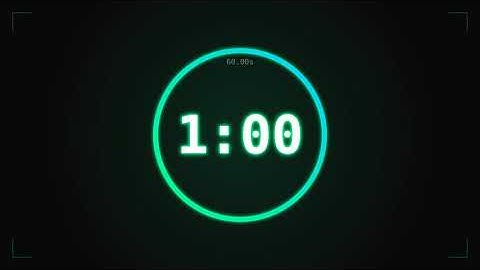 1 Minute Countdown Timer – SILENT – 4K - 60FPS