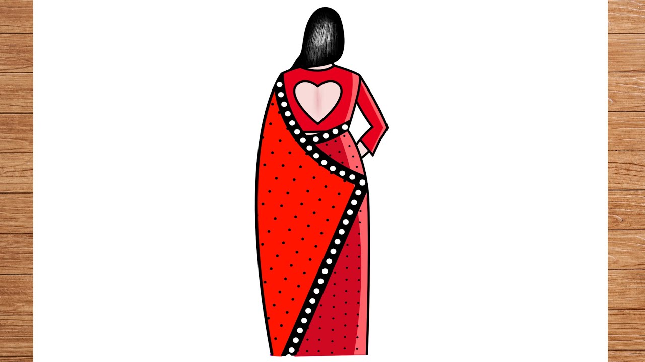 رسم فتاة هندية || تعليم الرسم للأطفال|| تعليم الرسم للمبتدئين Easy Drawings || Indian Girl