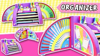 DESKTOP ORGANIZER Unicorn 🦄 from Cardboard - Back to school | aPasos Crafts DIY