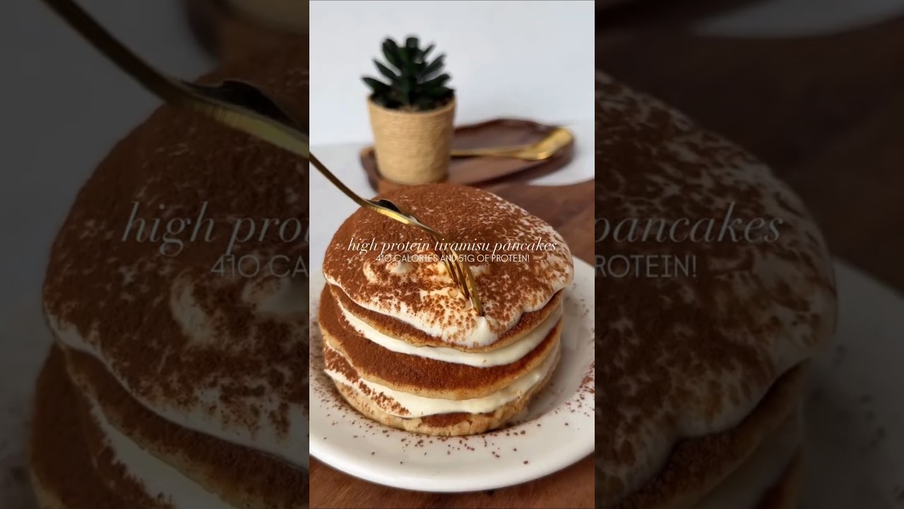 High Protein Tiramisu Pancakes 🥞 | Healthy & Easy Breakfast Recipe | Sugar-Free & Low-Calorie 
