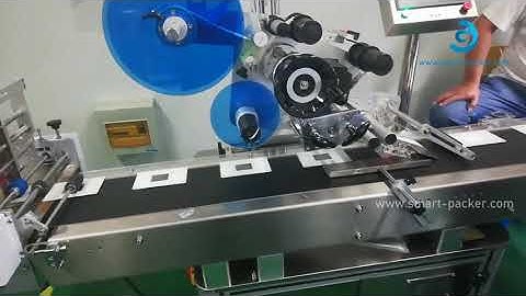 High accuracy presicion paper sheet card paging top flat labeling machine labeling line