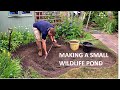 Making a small wildlife pond  timelapse  4k