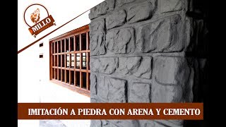 Como hacer IMITACION A PIEDRA con arena y cemento