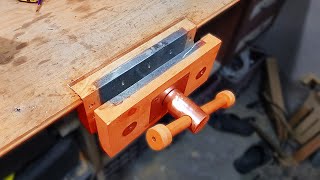 Hızlı Açılır, Kapanır Mengene & Mekanizması Yapımı // Quick switch on and off Wood Bench Vise Making