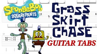 Spongebob Squarepants - Grass Skirt Chase GUITAR & UKULELE TABS | Tutorial | Lesson (Bob Esponja)