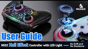 NexiGo Hall Effect Controller with LED Light for Switch/Switch Lite/OLED, No Drift, No Deadzone
