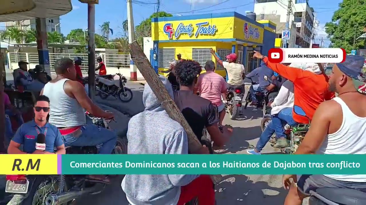 Dominicanos sacan los haitianos de Dajabon tras ser agredidos por policías haitianos en la frontera