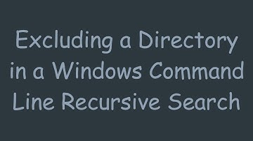 Excluding a Directory in a Windows Command Line Recursive Search