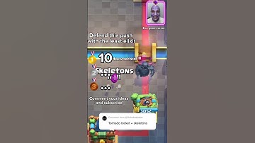 Defend this push with the least elixir possible! #clashroyale #funny #fyp