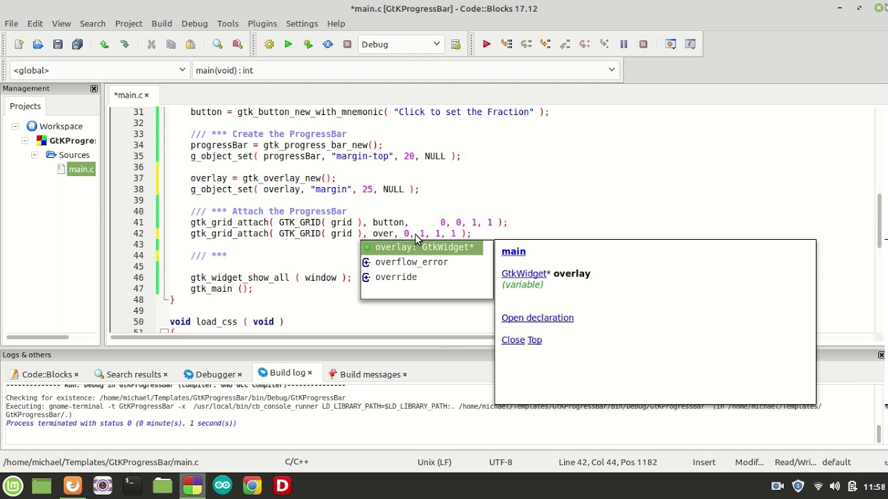 GTK GtkProgressBar Tutorial 03 - YouTube