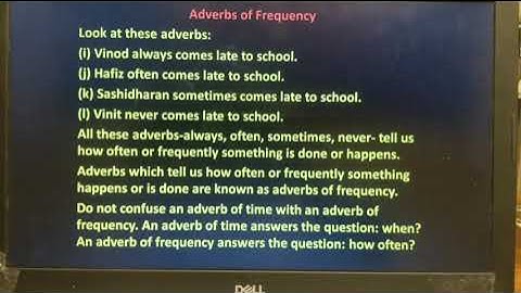 Ch 2 Adverbs: Degree, Frequency, Negation and Interrogative