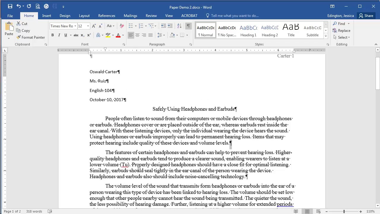 how to space essay on microsoft word