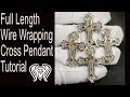 Full Length Cross Pendant Tutorial, Wire Wrapping Tutorial, smaller Calibrated stones.