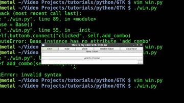 Python - GTK GUI - Tutorial #13 - Add to ComboBox