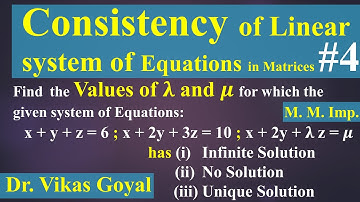 Consistency of Linear System of Equations #4 in Hindi (M.M.Imp)in Matrices | Engineering Mathematics
