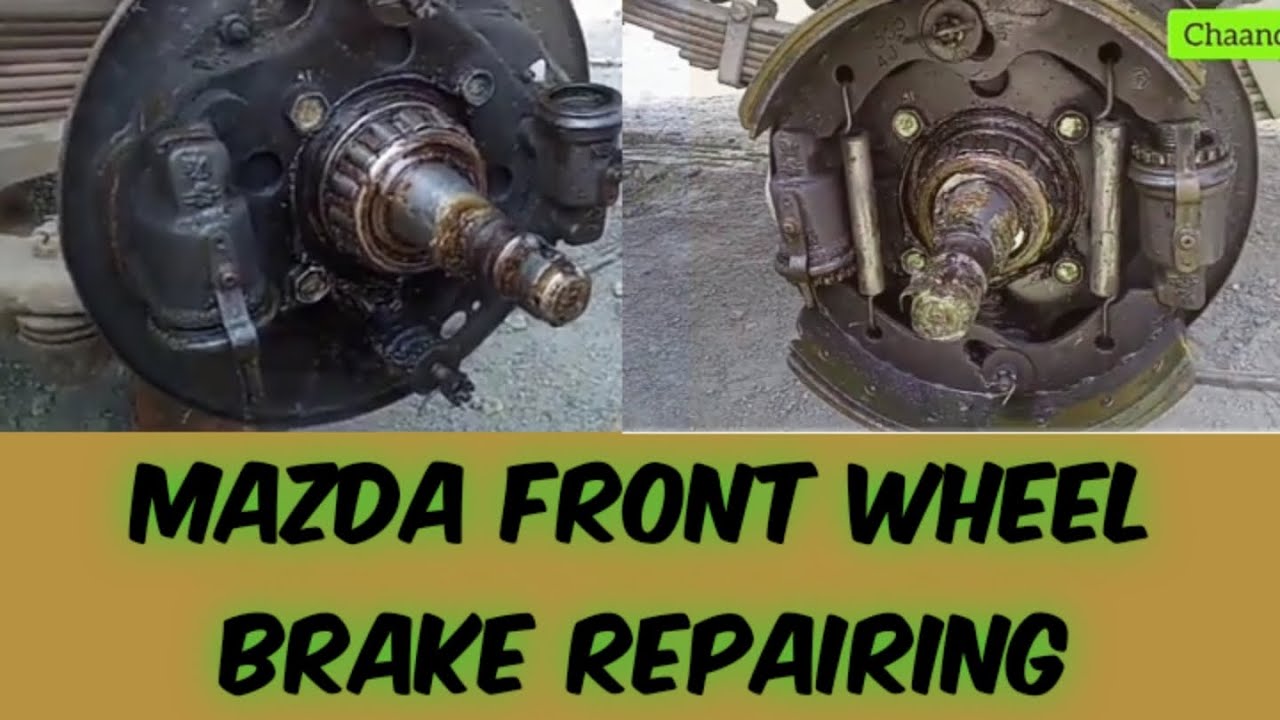 How to repair brake mazda truckchaandtv front wheel brake repairing