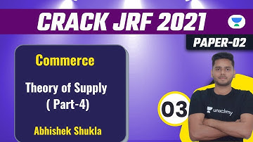 7:00 PM - JRF 2021 | Commerce by Abhishek Shukla | Theory of Supply ( Part-4)