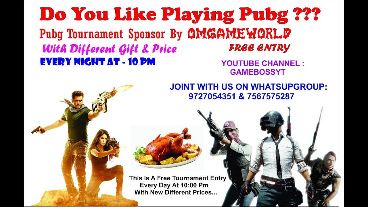 PUBG 4 FREE ROYALE PASS with SALMANKHAN || PUBG TOURNAMENT OM GAME WORLD  FREE ENTRY || - 